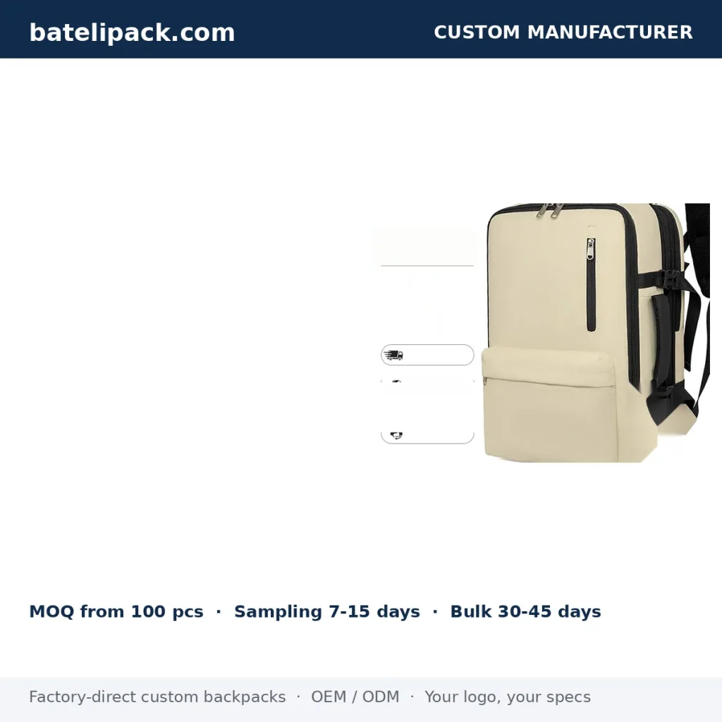 Travel Daypack with Large Capacity — Custom Logo & OEM