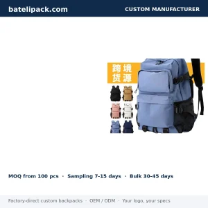 School Backpack with Water-Resistant, Large Capacity, Lightweight — Custom Logo & OEM