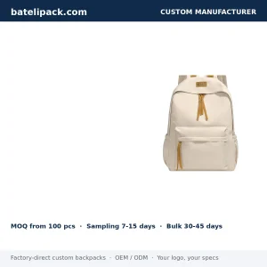 School Backpack with Large Capacity, Lightweight — Custom Logo & OEM