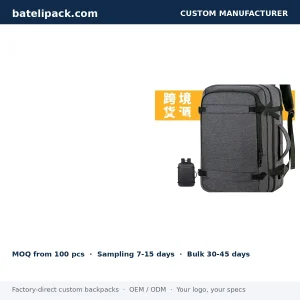 Business Backpack with Large Capacity, Padded Laptop Compartment, Lightweight — Custom Logo & OEM