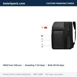 Business Backpack with Large Capacity, Padded Laptop Compartment, Lightweight — Custom Logo & OEM