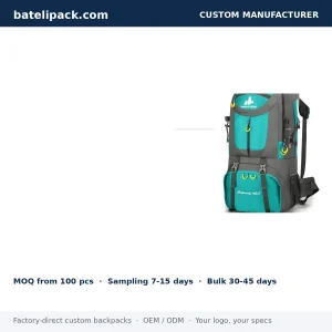 Travel Daypack with Water-Repellent, Large Capacity, Sport Use — Custom Logo & OEM