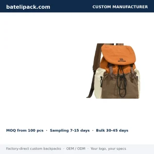 School Backpack with Large Capacity, Lightweight, Travel Use — Custom Logo & OEM
