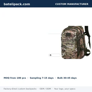 Business Backpack with Water-Resistant, Outdoor Use — Custom Logo & OEM