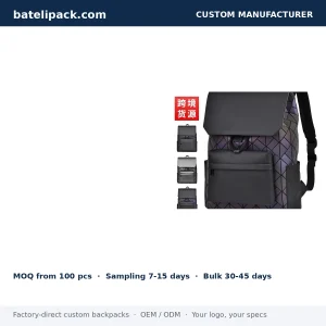 Business Backpack with Large Capacity, Padded Laptop Compartment, Lightweight — Custom Logo & OEM