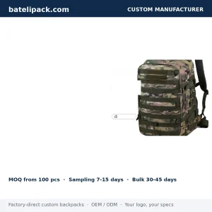 Business Backpack with Large Capacity, Outdoor Use, Travel Use — Custom Logo & OEM