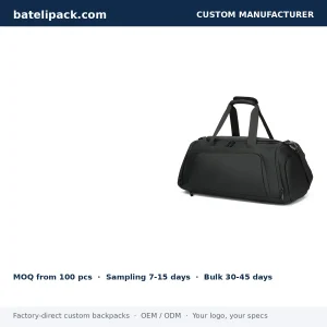 Business Backpack with Large Capacity, Travel Use — Custom Logo & OEM