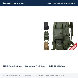 School Backpack with Large Capacity, Lightweight, Outdoor Use — Custom Logo & OEM