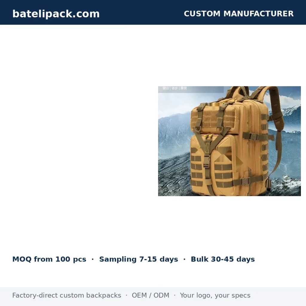 Outdoor Backpack with Large Capacity — Custom Logo & OEM