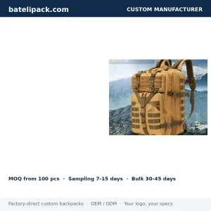 Outdoor Backpack with Large Capacity — Custom Logo & OEM