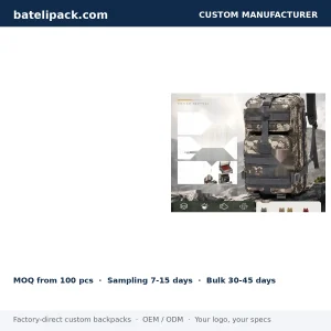 Travel Daypack with Water-Resistant, Sport Use, Outdoor Use — Custom Logo & OEM