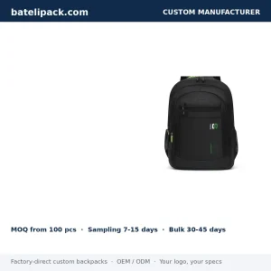 Business Backpack with Padded Laptop Compartment, Travel Use, Student Use — Custom Logo & OEM