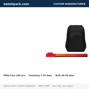 Business Backpack with Large Capacity, Padded Laptop Compartment, Student Use — Custom Logo & OEM