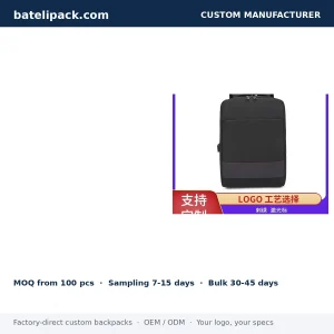 Business Backpack with Padded Laptop Compartment, Custom Logo — Custom Logo & OEM