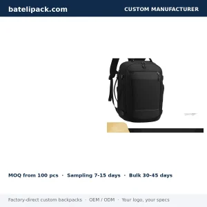 Business Backpack with Large Capacity, Padded Laptop Compartment — Custom Logo & OEM