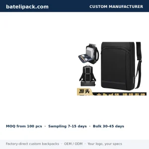 Business Backpack with Large Capacity, Padded Laptop Compartment — Custom Logo & OEM