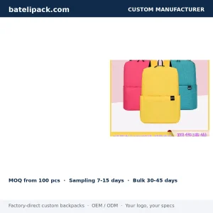 Business Backpack with Water-Resistant, Padded Laptop Compartment, Outdoor Use — Custom Logo & OEM