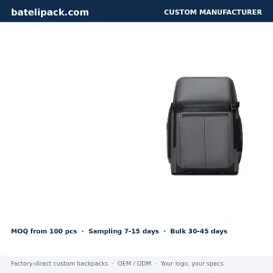 Business Backpack with Padded Laptop Compartment, Abrasion-Resistant Fabric, Travel Use — Custom Logo & OEM