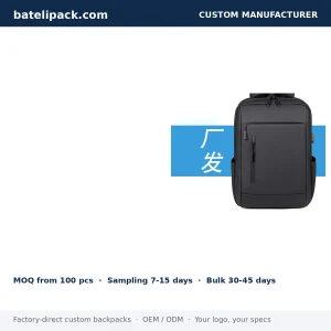 Business Backpack with Large Capacity, Lightweight, Student Use — Custom Logo & OEM