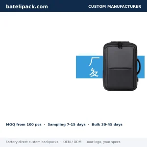 Business Backpack with Padded Laptop Compartment, Student Use, School Use — Custom Logo & OEM