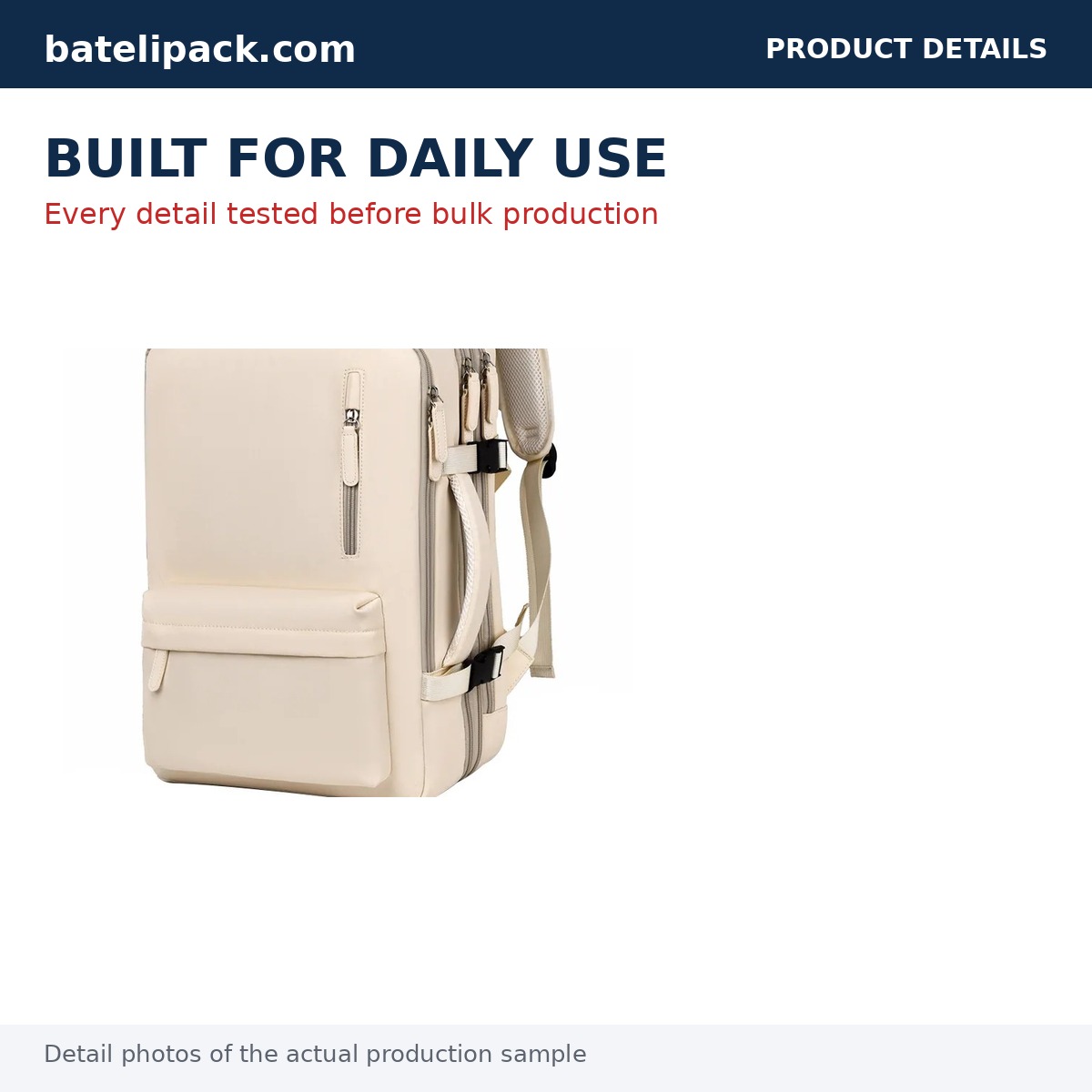 Business Backpack with Water-Resistant, Large Capacity, Padded Laptop Compartment — Custom Logo & OEM