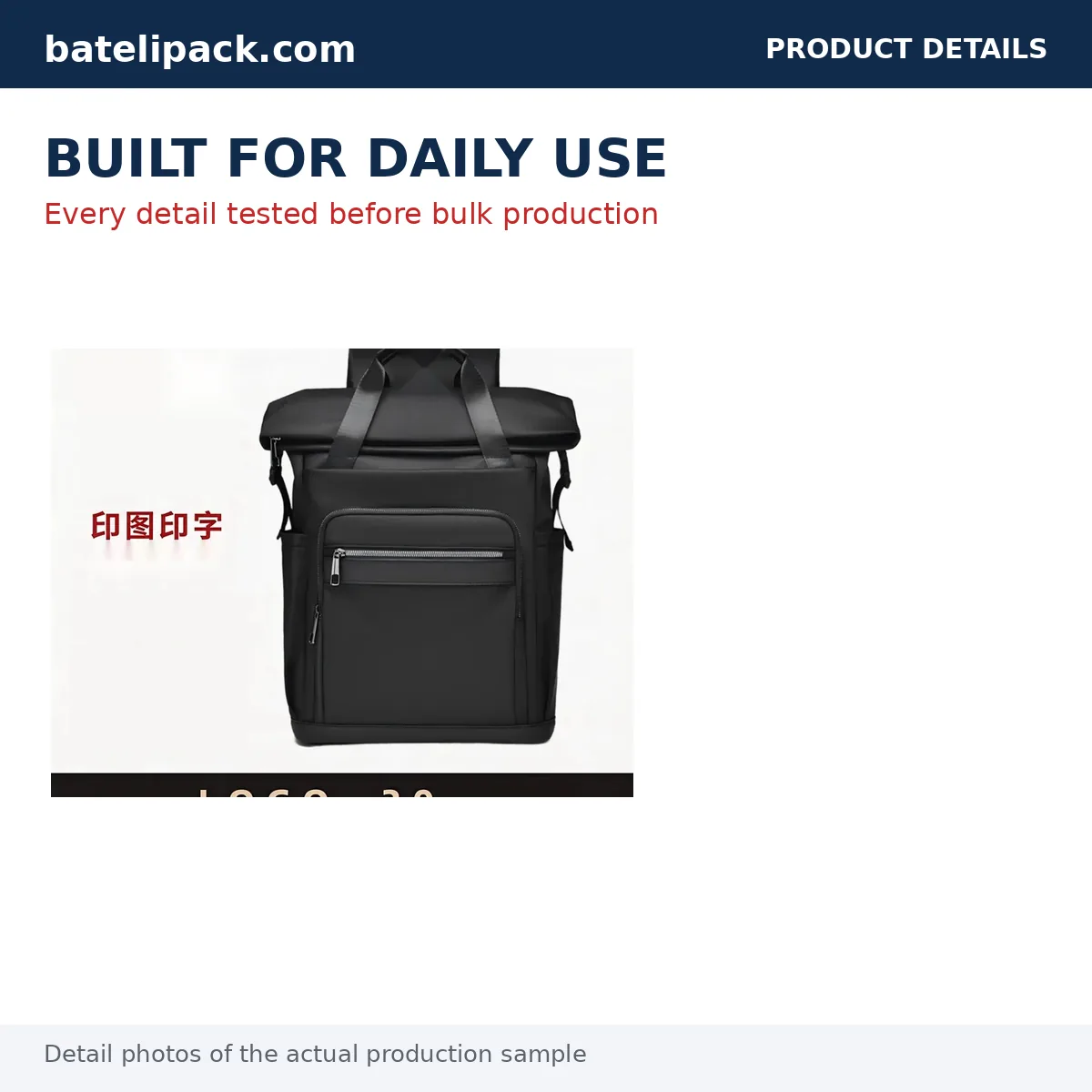 Business Backpack with Large Capacity, Padded Laptop Compartment, Outdoor Use — Custom Logo & OEM