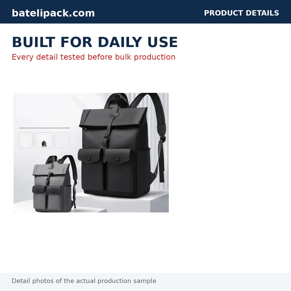 Business Backpack with Water-Resistant, Large Capacity, Padded Laptop Compartment — Custom Logo & OEM