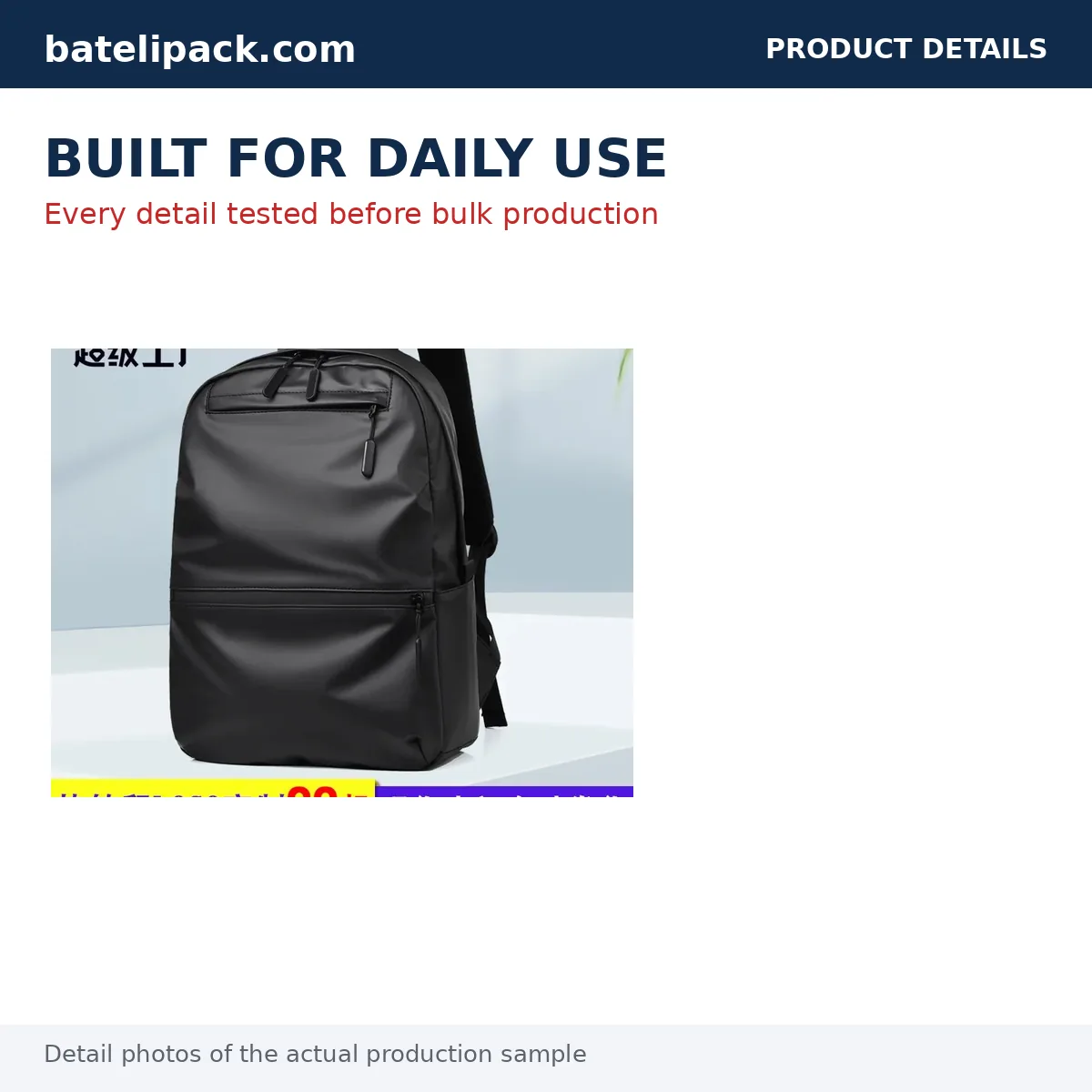 Business Backpack with Large Capacity, Padded Laptop Compartment — Custom Logo & OEM