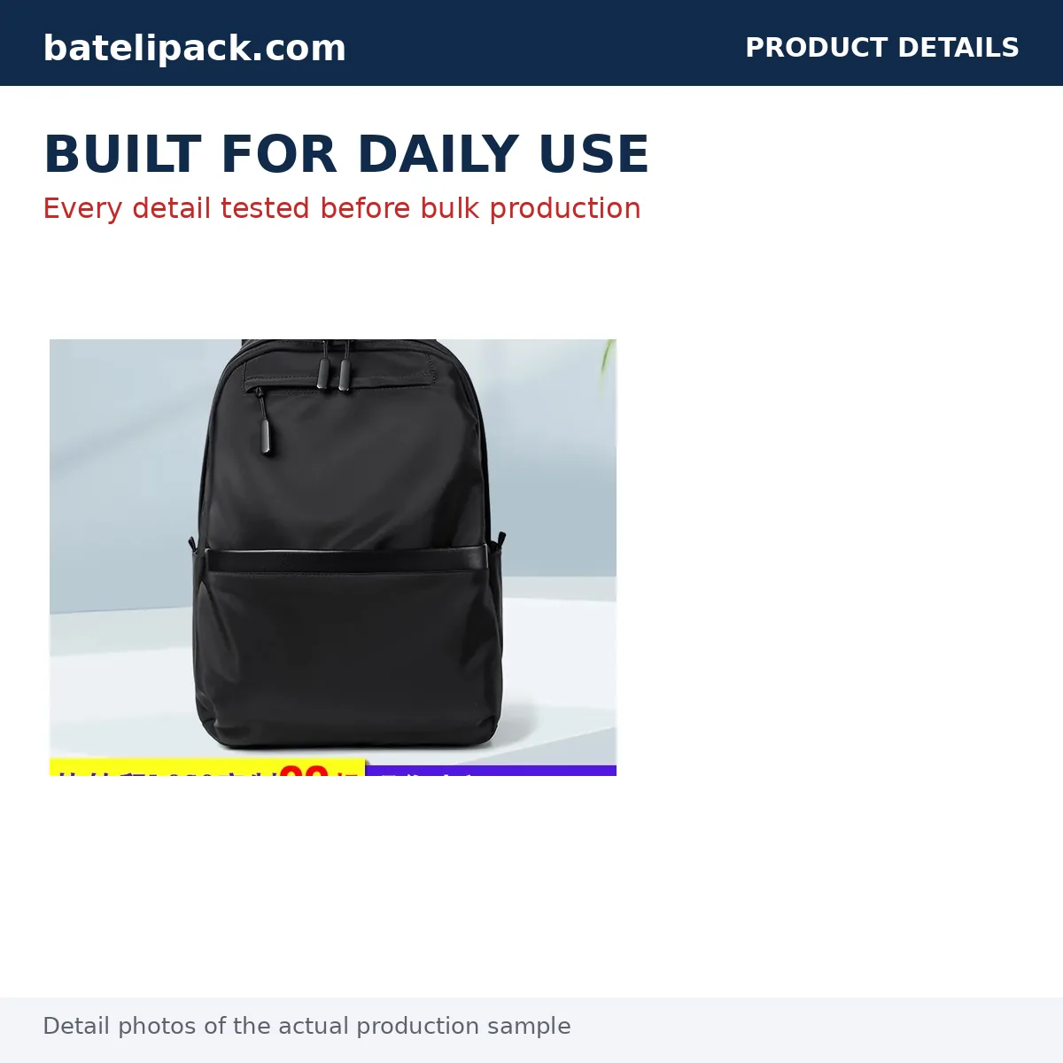 Business Backpack with Large Capacity, Padded Laptop Compartment — Custom Logo & OEM