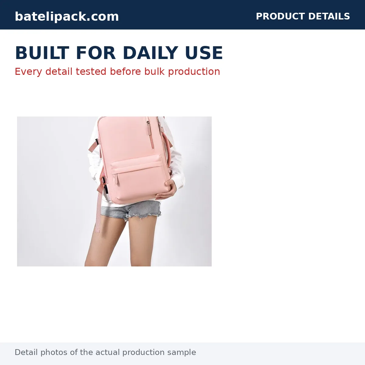 Business Backpack with Water-Resistant, Large Capacity, Padded Laptop Compartment — Custom Logo & OEM