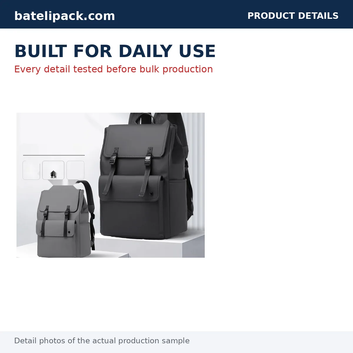 Business Backpack with Water-Resistant, Large Capacity, Padded Laptop Compartment — Custom Logo & OEM