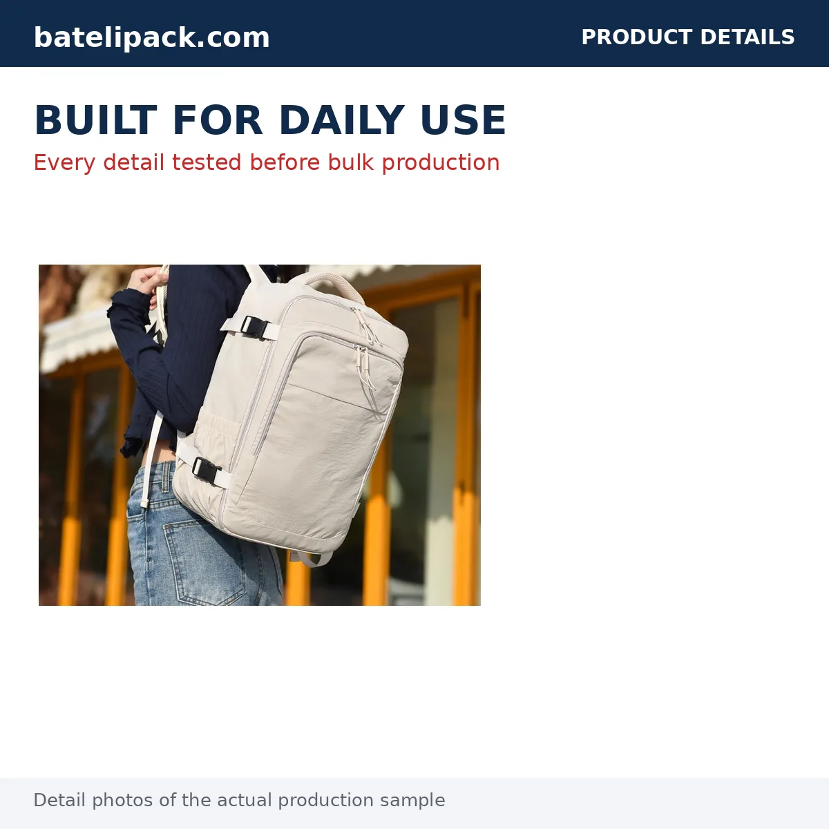 Business Backpack with Water-Repellent, Large Capacity, Padded Laptop Compartment — Custom Logo & OEM