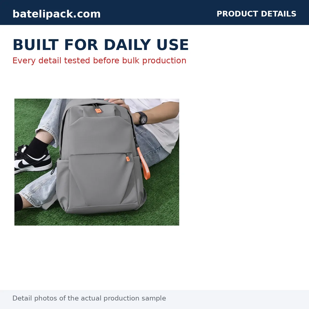 Business Backpack with Large Capacity, Padded Laptop Compartment, Custom Logo — Custom Logo & OEM