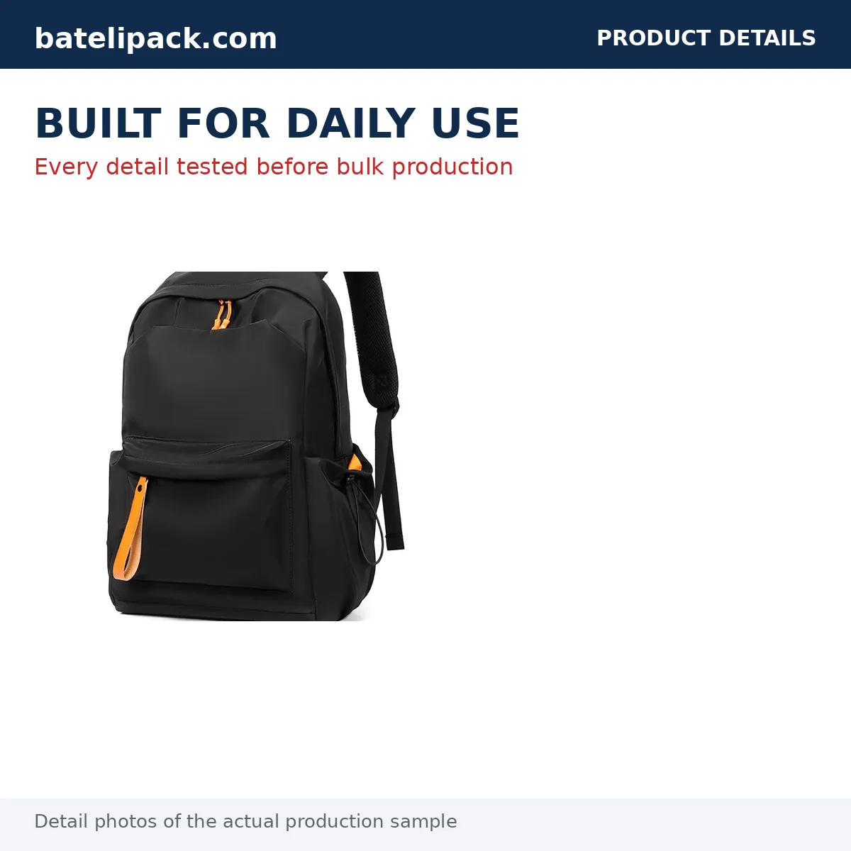 Business Backpack with Large Capacity, Padded Laptop Compartment, Travel Use — Custom Logo & OEM