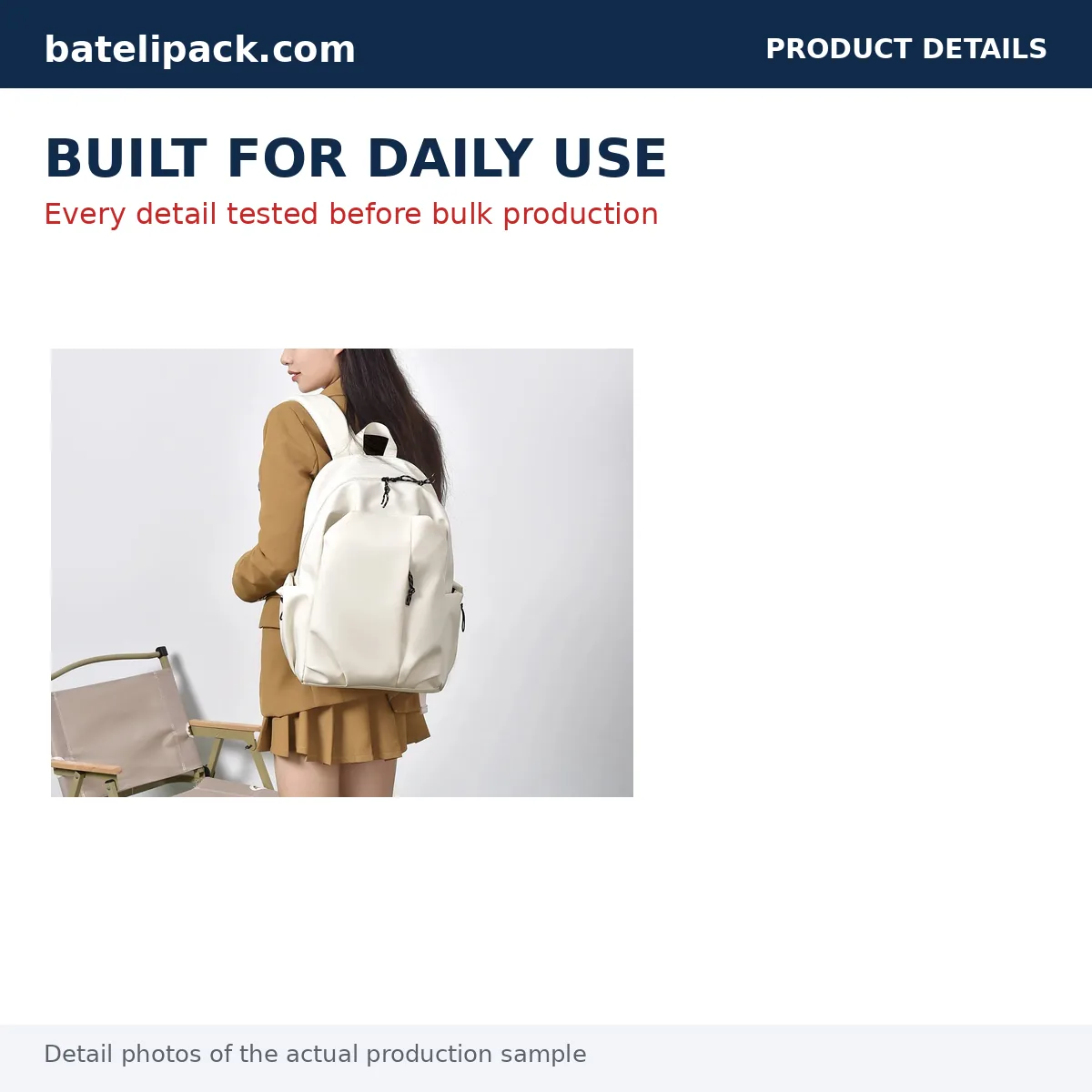Business Backpack with Large Capacity, Padded Laptop Compartment, Student Use — Custom Logo & OEM