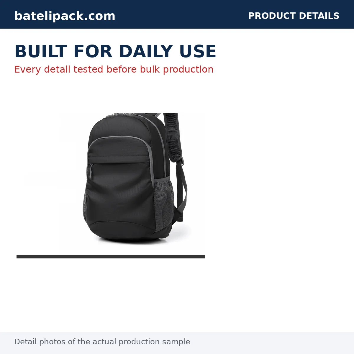 School Backpack with Water-Repellent, Large Capacity, Lightweight — Custom Logo & OEM