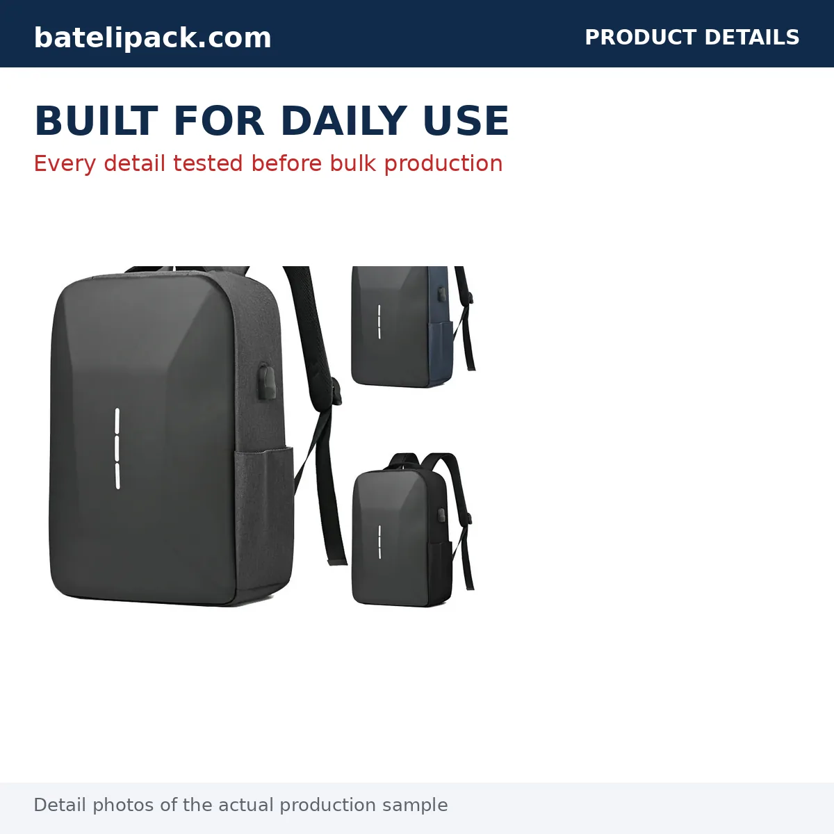 Business Backpack with Padded Laptop Compartment, Lightweight — Custom Logo & OEM