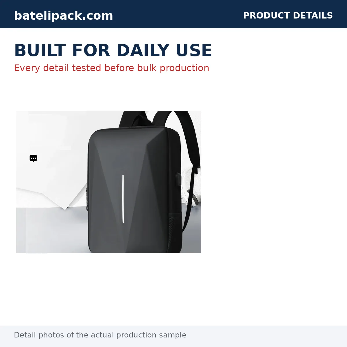 Business Backpack with Large Capacity, Padded Laptop Compartment, Student Use — Custom Logo & OEM
