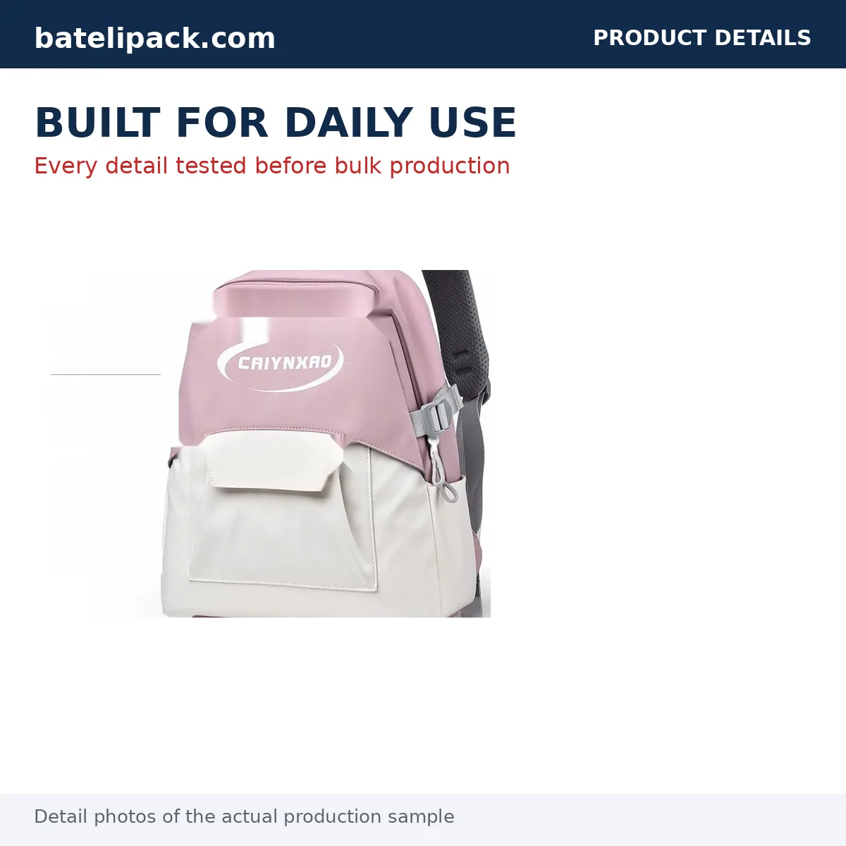 School Backpack with Water-Resistant, Lightweight, Outdoor Use — Custom Logo & OEM