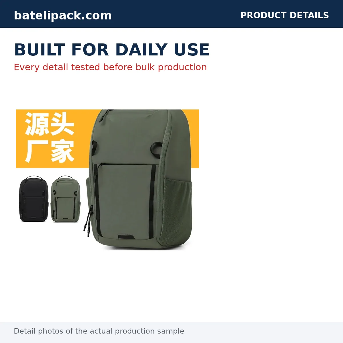 Business Backpack with Padded Laptop Compartment, Travel Use, School Use — Custom Logo & OEM