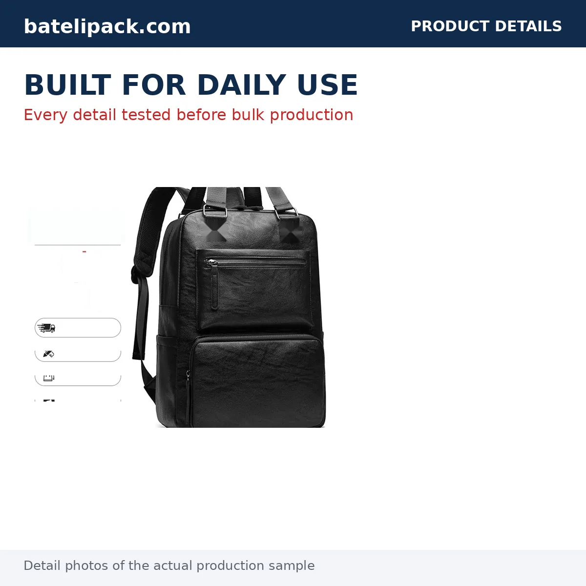 Business Backpack with Water-Resistant, Large Capacity, Padded Laptop Compartment — Custom Logo & OEM