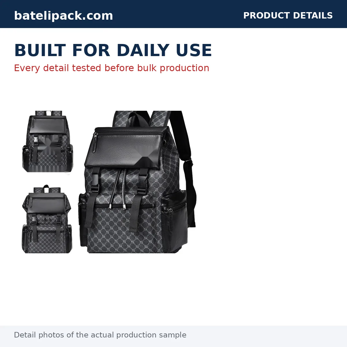 Business Backpack with Water-Resistant, Large Capacity, Padded Laptop Compartment — Custom Logo & OEM