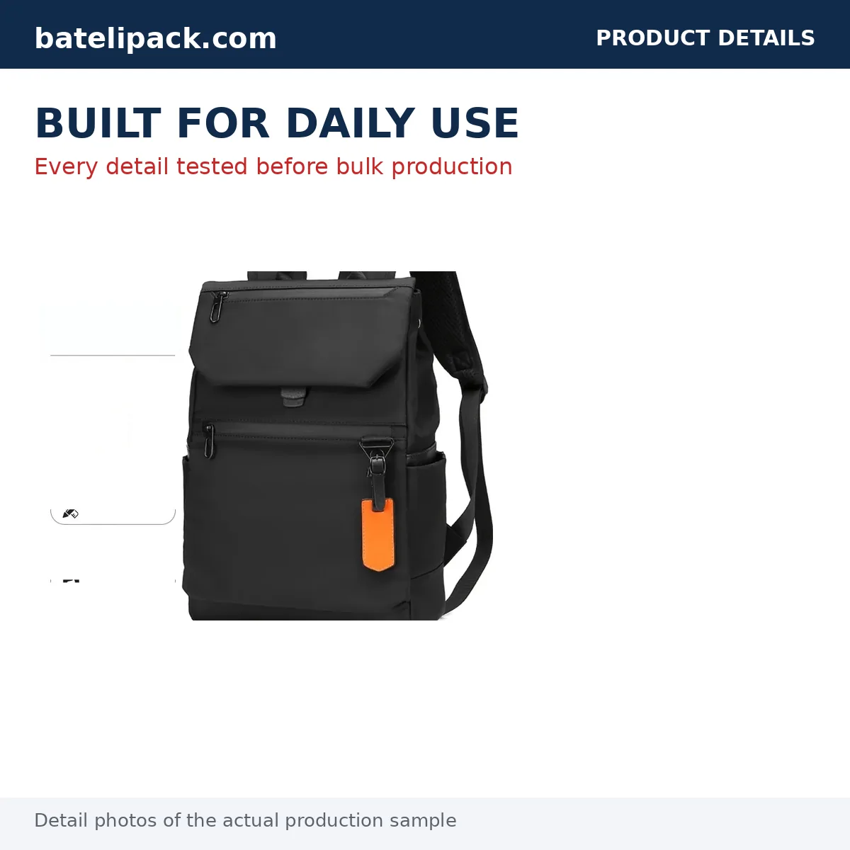 Business Backpack with Water-Resistant, Padded Laptop Compartment, Lightweight — Custom Logo & OEM