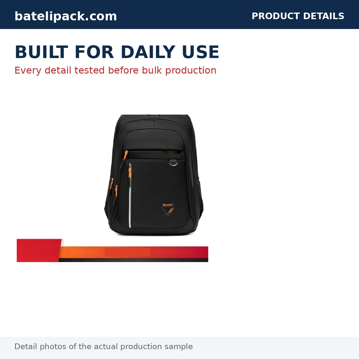 Business Backpack with Large Capacity, Padded Laptop Compartment, Multi-Pocket Layout — Custom Logo & OEM