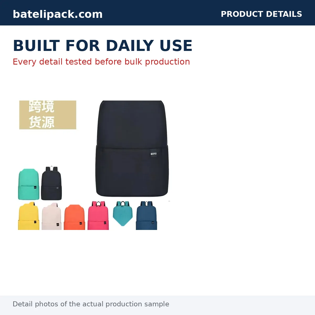 Travel Daypack with Lightweight, Custom Logo, Sport Use — Custom Logo & OEM