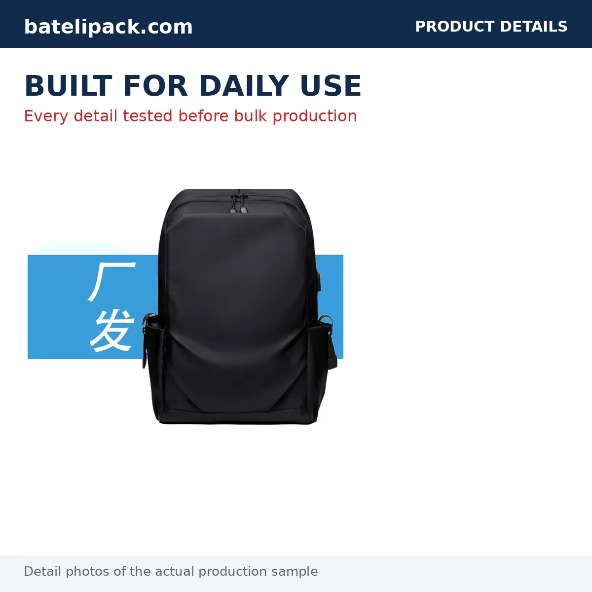 Business Backpack with Padded Laptop Compartment — Custom Logo & OEM