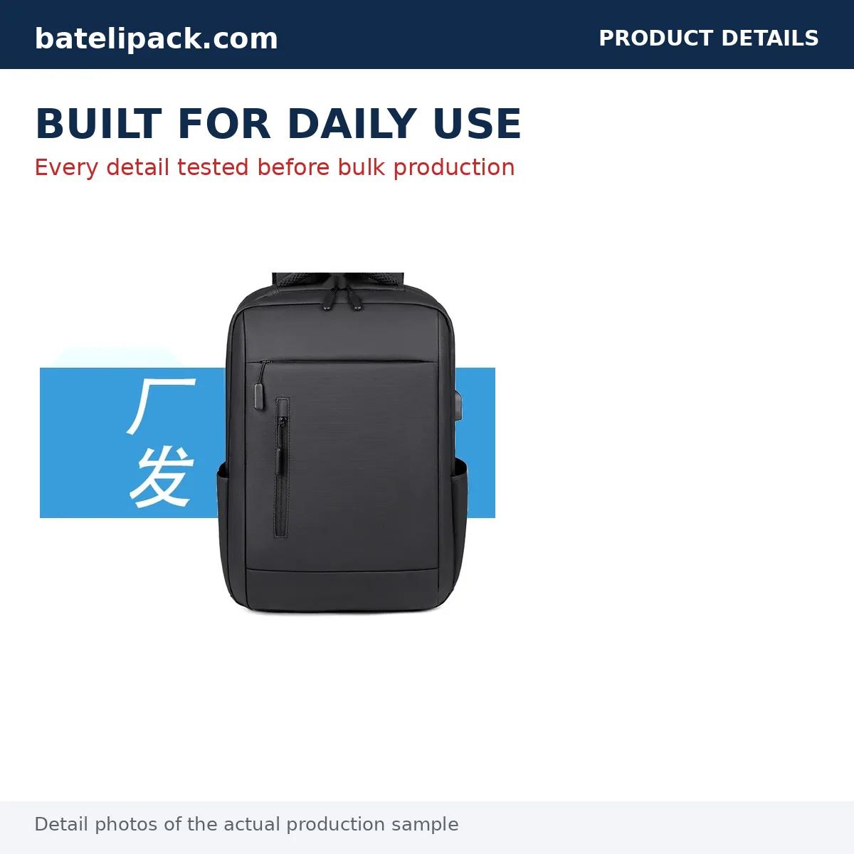 Business Backpack with Large Capacity, Lightweight, Student Use — Custom Logo & OEM
