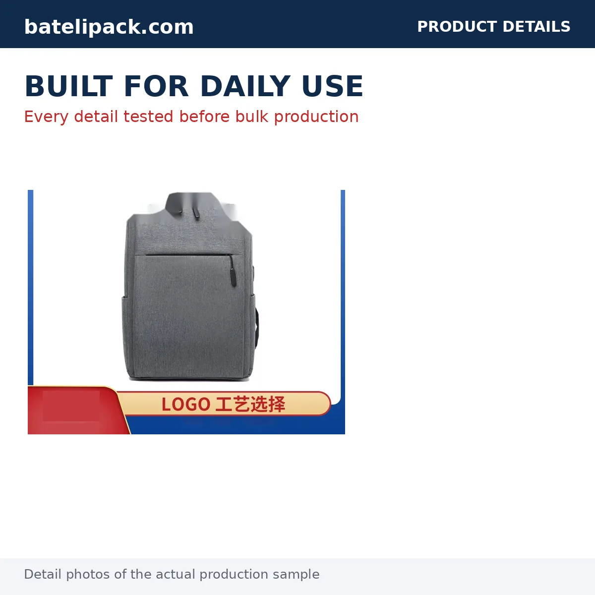 Business Backpack with Water-Repellent, Large Capacity, Padded Laptop Compartment — Custom Logo & OEM